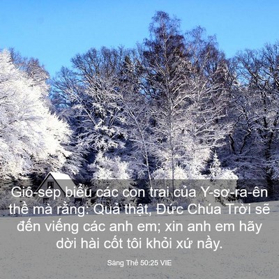 Picture 03 - Sáng Thế 50:25 VIE - Giô-sép biểu các con trai của Y-sơ-ra-ên - Bible Verse Picture