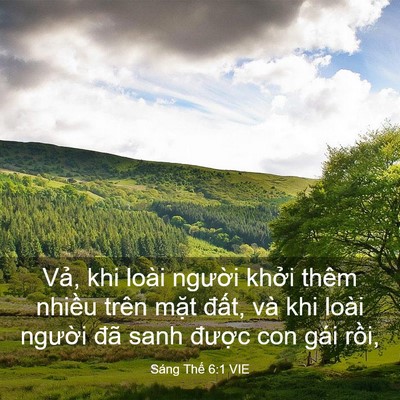 Picture 03 - Sáng Thế 6:1 VIE - Vả, khi loài người khởi thêm nhiều - Bible Verse Picture