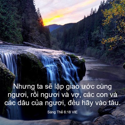 Picture 03 - Sáng Thế 6:18 VIE - Nhưng ta sẽ lập giao ước cùng ngươi, - Bible Verse Picture