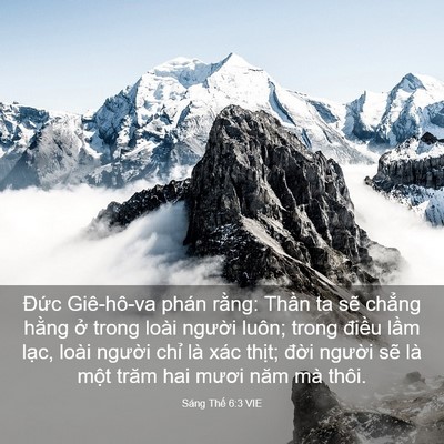 Picture 03 - Sáng Thế 6:3 VIE - Đức Giê-hô-va phán rằng: Thần ta sẽ - Bible Verse Picture
