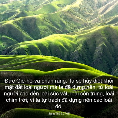 Picture 03 - Sáng Thế 6:7 VIE - Đức Giê-hô-va phán rằng: Ta sẽ hủy - Bible Verse Picture