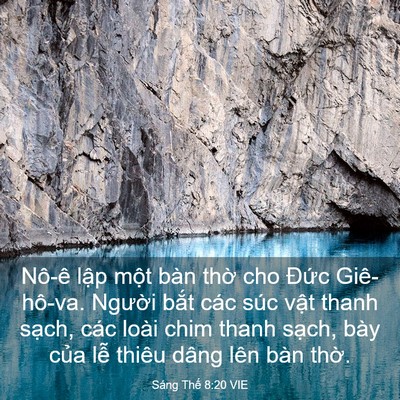 Picture 03 - Sáng Thế 8:20 VIE - Nô-ê lập một bàn thờ cho Đức - Bible Verse Picture