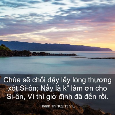 Picture 03 - Thánh Thi 102:13 VIE - Chúa sẽ chổi dậy lấy lòng thương xót - Bible Verse Picture
