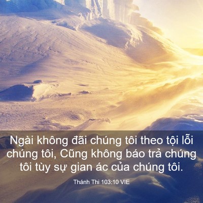 Picture 03 - Thánh Thi 103:10 VIE - Ngài không đãi chúng tôi theo tội lỗi - Bible Verse Picture