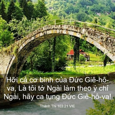 Picture 03 - Thánh Thi 103:21 VIE - Hỡi cả cơ binh của Đức Giê-hô-va, Là - Bible Verse Picture
