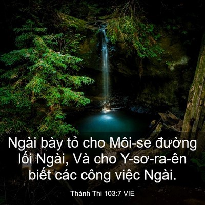 Picture 03 - Thánh Thi 103:7 VIE - Ngài bày tỏ cho Môi-se đường lối - Bible Verse Picture