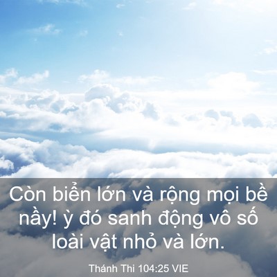 Picture 03 - Thánh Thi 104:25 VIE - Còn biển lớn và rộng mọi bề nầy! - Bible Verse Picture