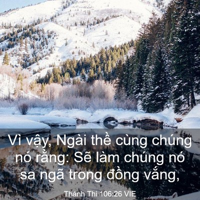 Picture 03 - Thánh Thi 106:26 VIE - Vì vậy, Ngài thề cùng chúng nó rằng: - Bible Verse Picture