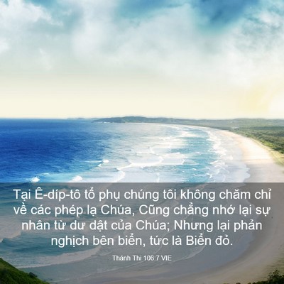 Picture 03 - Thánh Thi 106:7 VIE - Tại Ê-díp-tô tổ phụ chúng tôi không - Bible Verse Picture