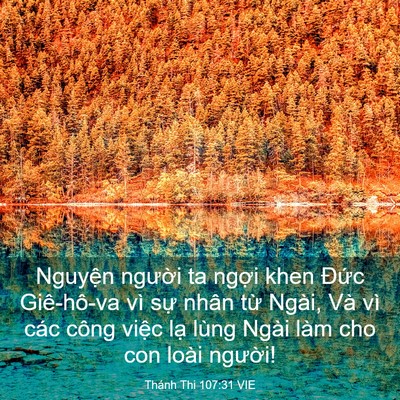 Picture 03 - Thánh Thi 107:31 VIE - Nguyện người ta ngợi khen Đức - Bible Verse Picture