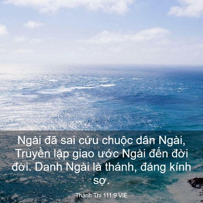 Picture 03 - Thánh Thi 111:9 VIE - Ngài đã sai cứu chuộc dân Ngài, Truyền - Bible Verse Picture