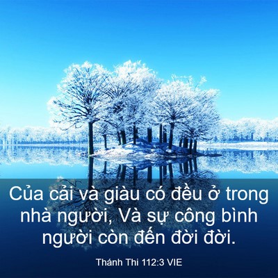 Picture 03 - Thánh Thi 112:3 VIE - Của cải và giàu có đều ở trong nhà - Bible Verse Picture