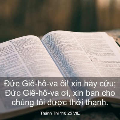 Picture 03 - Thánh Thi 118:25 VIE - Đức Giê-hô-va ôi! xin hãy cứu; Đức - Bible Verse Picture