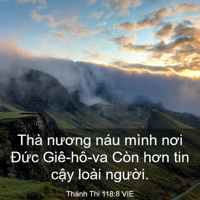 Picture 03 - Thánh Thi 118:8 VIE - Thà nương náu mình nơi Đức Giê-hô-va - Bible Verse Picture