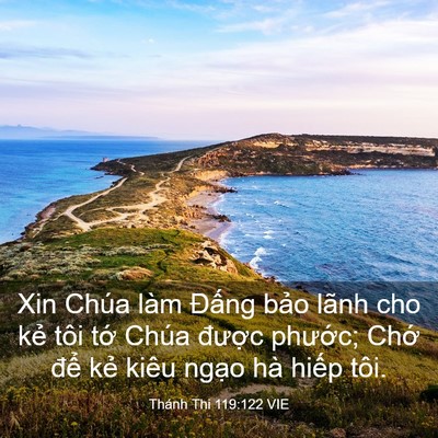 Picture 03 - Thánh Thi 119:122 VIE - Xin Chúa làm Đấng bảo lãnh cho kẻ tôi - Bible Verse Picture
