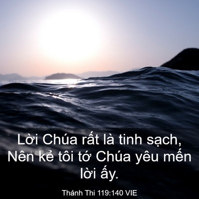 Picture 03 - Thánh Thi 119:140 VIE - Lời Chúa rất là tinh sạch, Nên kẻ tôi - Bible Verse Picture