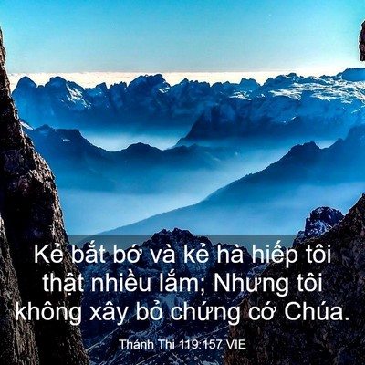 Picture 03 - Thánh Thi 119:157 VIE - Kẻ bắt bớ và kẻ hà hiếp tôi thật - Bible Verse Picture