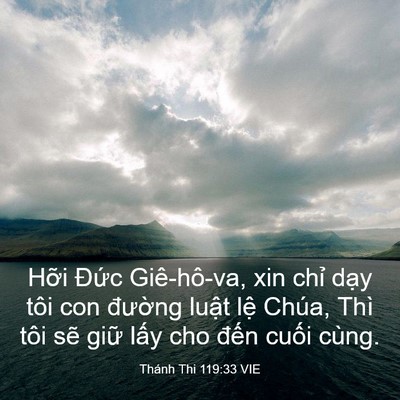 Picture 03 - Thánh Thi 119:33 VIE - Hỡi Đức Giê-hô-va, xin chỉ dạy tôi - Bible Verse Picture