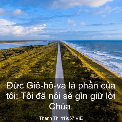 Picture 03 - Thánh Thi 119:57 VIE - Đức Giê-hô-va là phần của tôi: Tôi - Bible Verse Picture