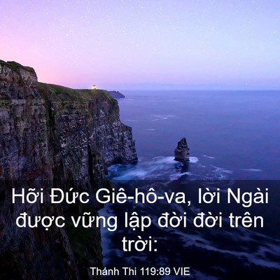 Picture 03 - Thánh Thi 119:89 VIE - Hỡi Đức Giê-hô-va, lời Ngài được - Bible Verse Picture