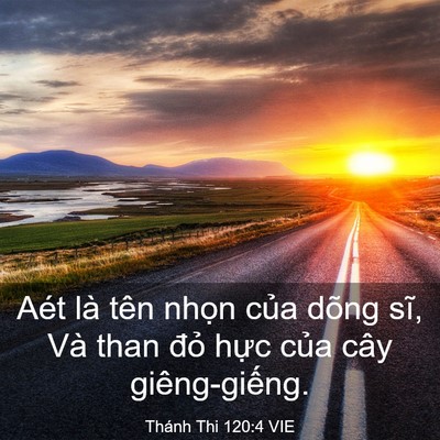 Picture 03 - Thánh Thi 120:4 VIE - Aét là tên nhọn của dõng sĩ, Và than - Bible Verse Picture