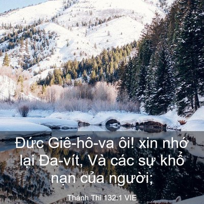 Picture 03 - Thánh Thi 132:1 VIE - Đức Giê-hô-va ôi! xin nhớ lại Đa-vít, - Bible Verse Picture