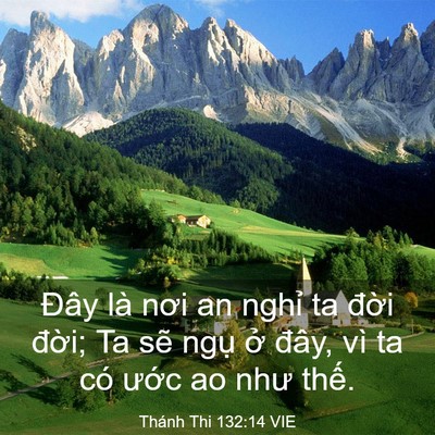 Picture 03 - Thánh Thi 132:14 VIE - Đây là nơi an nghỉ ta đời đời; Ta - Bible Verse Picture