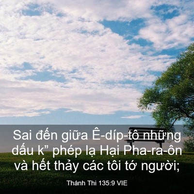 Picture 03 - Thánh Thi 135:9 VIE - Sai đến giữa Ê-díp-tô những dấu k” - Bible Verse Picture