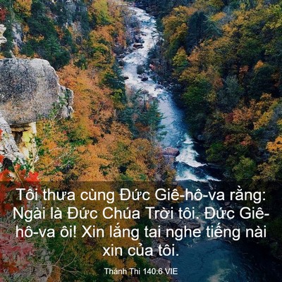 Picture 03 - Thánh Thi 140:6 VIE - Tôi thưa cùng Đức Giê-hô-va rằng: Ngài - Bible Verse Picture