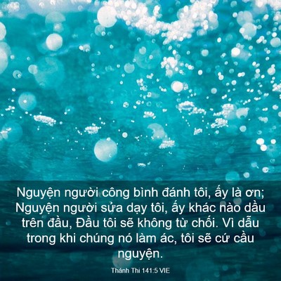 Picture 03 - Thánh Thi 141:5 VIE - Nguyện người công bình đánh tôi, ấy - Bible Verse Picture