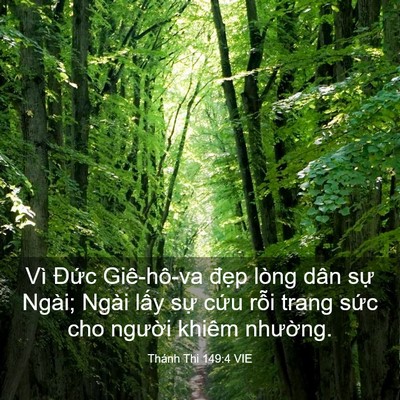 Picture 03 - Thánh Thi 149:4 VIE - Vì Đức Giê-hô-va đẹp lòng dân sự - Bible Verse Picture