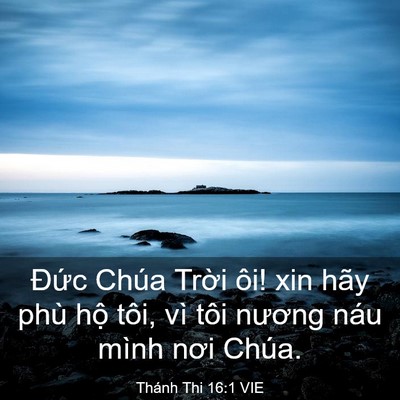 Picture 03 - Thánh Thi 16:1 VIE - Đức Chúa Trời ôi! xin hãy phù hộ tôi, - Bible Verse Picture