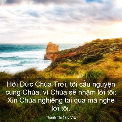 Picture 03 - Thánh Thi 17:6 VIE - Hỡi Đức Chúa Trời, tôi cầu nguyện - Bible Verse Picture