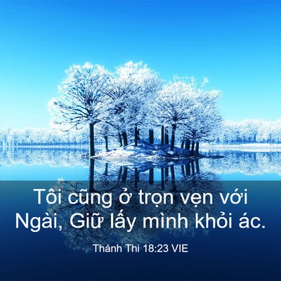 Picture 03 - Thánh Thi 18:23 VIE - Tôi cũng ở trọn vẹn với Ngài, Giữ - Bible Verse Picture