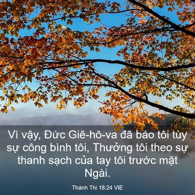 Picture 03 - Thánh Thi 18:24 VIE - Vì vậy, Đức Giê-hô-va đã báo tôi tùy - Bible Verse Picture