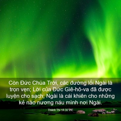 Picture 03 - Thánh Thi 18:30 VIE - Còn Đức Chúa Trời, các đường lối - Bible Verse Picture