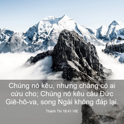 Picture 03 - Thánh Thi 18:41 VIE - Chúng nó kêu, nhưng chẳng có ai cứu cho; - Bible Verse Picture