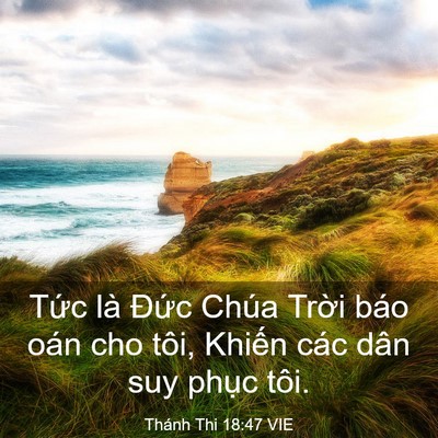 Picture 03 - Thánh Thi 18:47 VIE - Tức là Đức Chúa Trời báo oán cho tôi, - Bible Verse Picture