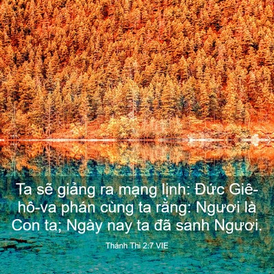 Picture 03 - Thánh Thi 2:7 VIE - Ta sẽ giảng ra mạng lịnh: Đức - Bible Verse Picture