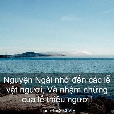 Picture 03 - Thánh Thi 20:3 VIE - Nguyện Ngài nhớ đến các lễ vật - Bible Verse Picture