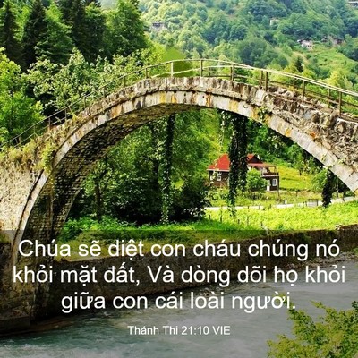 Picture 03 - Thánh Thi 21:10 VIE - Chúa sẽ diệt con cháu chúng nó khỏi - Bible Verse Picture