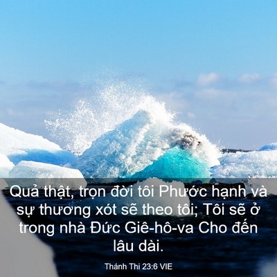 Picture 03 - Thánh Thi 23:6 VIE - Quả thật, trọn đời tôi Phước hạnh - Bible Verse Picture