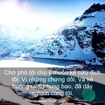 Picture 03 - Thánh Thi 27:12 VIE - Chớ phó tôi cho ý muốn kẻ cừu địch - Bible Verse Picture