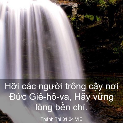 Picture 03 - Thánh Thi 31:24 VIE - Hỡi các người trông cậy nơi Đức - Bible Verse Picture