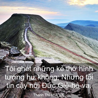 Picture 03 - Thánh Thi 31:6 VIE - Tôi ghét những kẻ thờ hình tượng hư - Bible Verse Picture