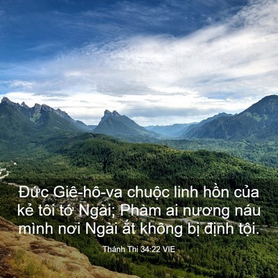 Picture 03 - Thánh Thi 34:22 VIE - Đức Giê-hô-va chuộc linh hồn của kẻ - Bible Verse Picture