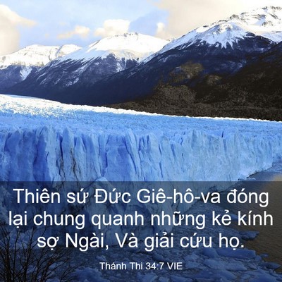 Picture 03 - Thánh Thi 34:7 VIE - Thiên sứ Đức Giê-hô-va đóng lại chung - Bible Verse Picture