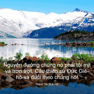 Picture 03 - Thánh Thi 35:6 VIE - Nguyện đường chúng nó phải tối mịt - Bible Verse Picture