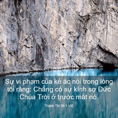 Picture 03 - Thánh Thi 36:1 VIE - Sự vi phạm của kẻ ác nói trong lòng - Bible Verse Picture