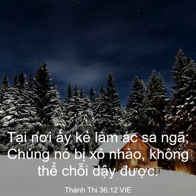 Picture 03 - Thánh Thi 36:12 VIE - Tại nơi ấy kẻ làm ác sa ngã; Chúng nó - Bible Verse Picture